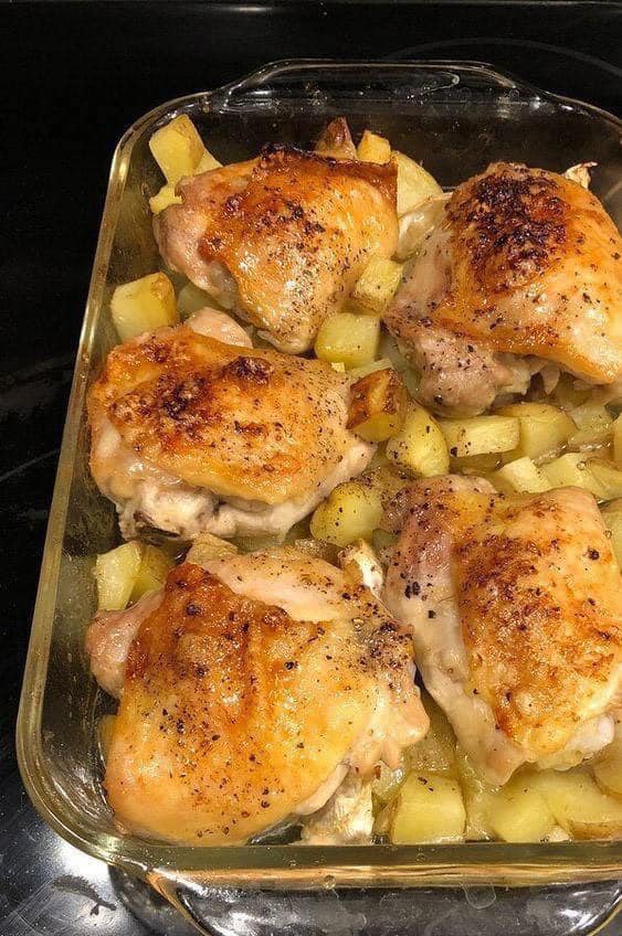 Garlic Roasted Chicken and Potatoes – Favorite Skinny Recipe